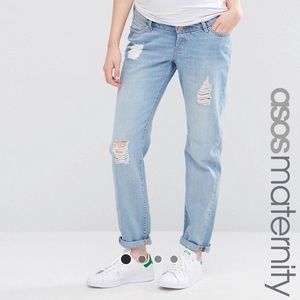 ASOS over belly boyfriend jeans